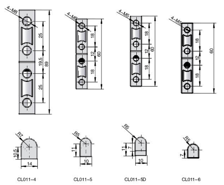 Mode CL011 Series cabinet  hinge  for equipment mechanical 02